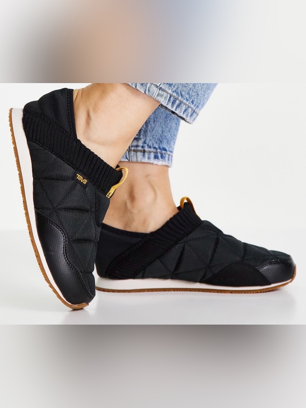 Teva ReEmber Moc Black Slippers 1125471 Women's Size 8